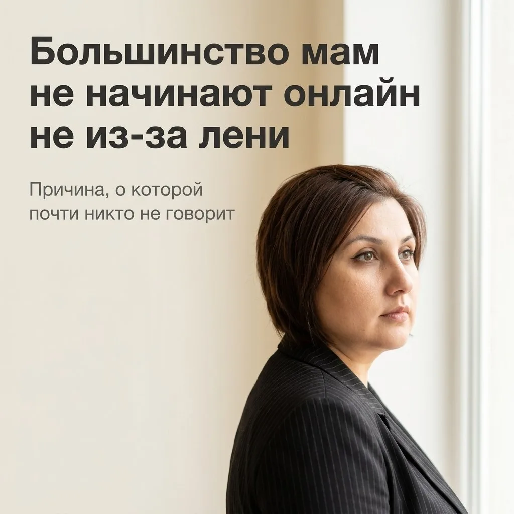 1⃣ Большинство мам не начинают потому что ленивые.

Причина вообще в другом.

Когда женщина говорит: