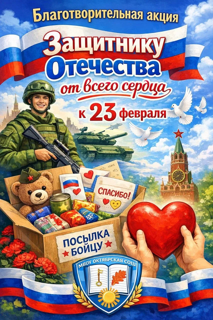 Благотворительная патриотическая акция «Защитнику Отечества от всего сердца» 🇷🇺  Друзья! В нашей шко