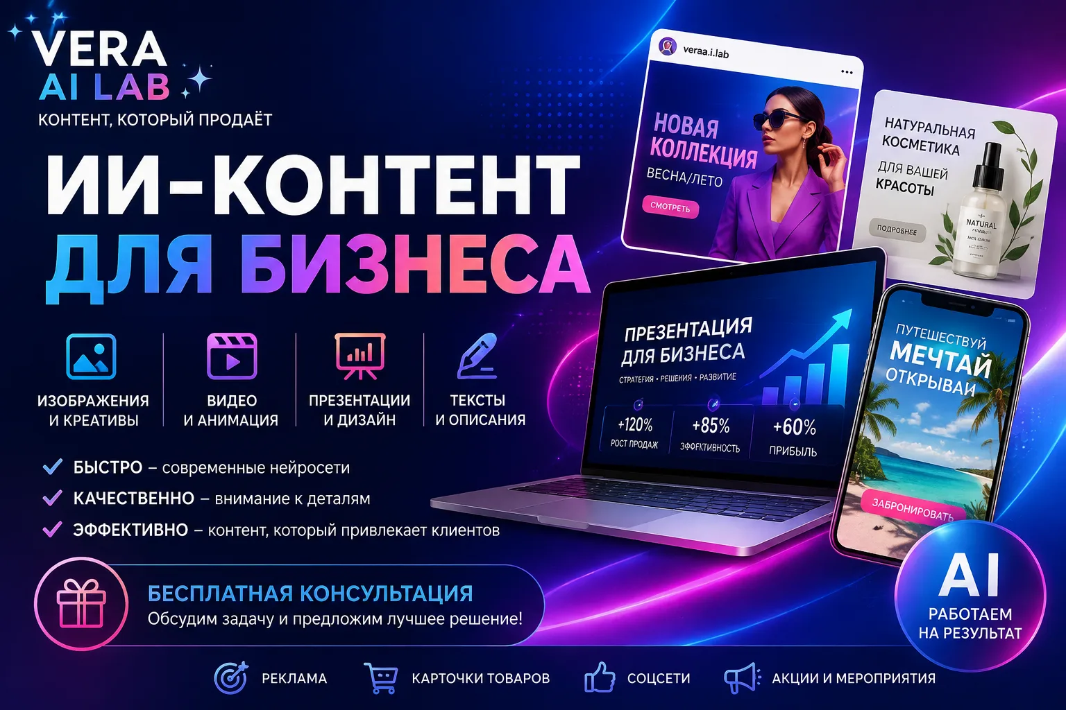 🚀 ИИ-КОНТЕНТ ДЛЯ БИЗНЕСА И ЛИЧНЫХ ПРОЕКТОВ