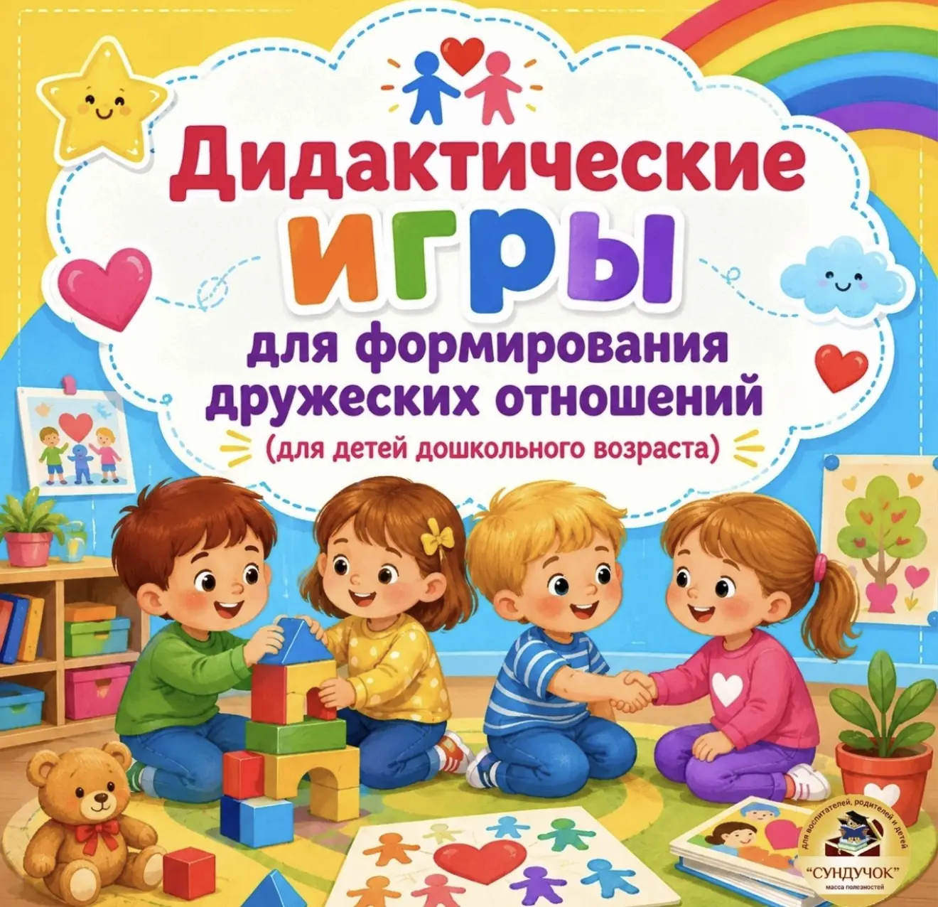Дидактические игры для формирования дружеских отношений  для детей дошкольного возраста.
#ДетcкийСад