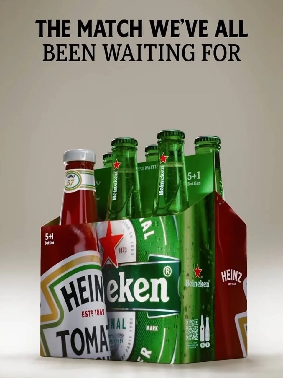 Коллаборация Heinz и Heineken к ЧМ-2026.

🔹Когда идеально сочетаются и продукты, и названия брендов