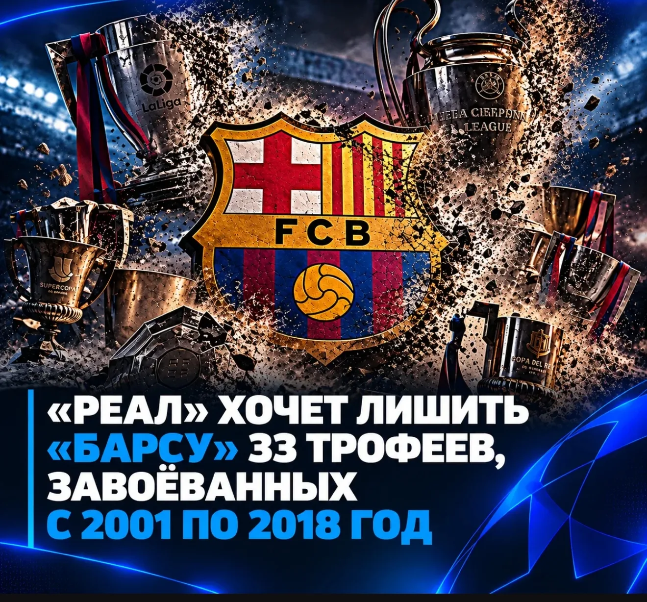 🤯 «Реал» хочет лишить «Барсу» 33 ТРОФЕЕВ, завоёванных с 2001 по 2018 год — AS