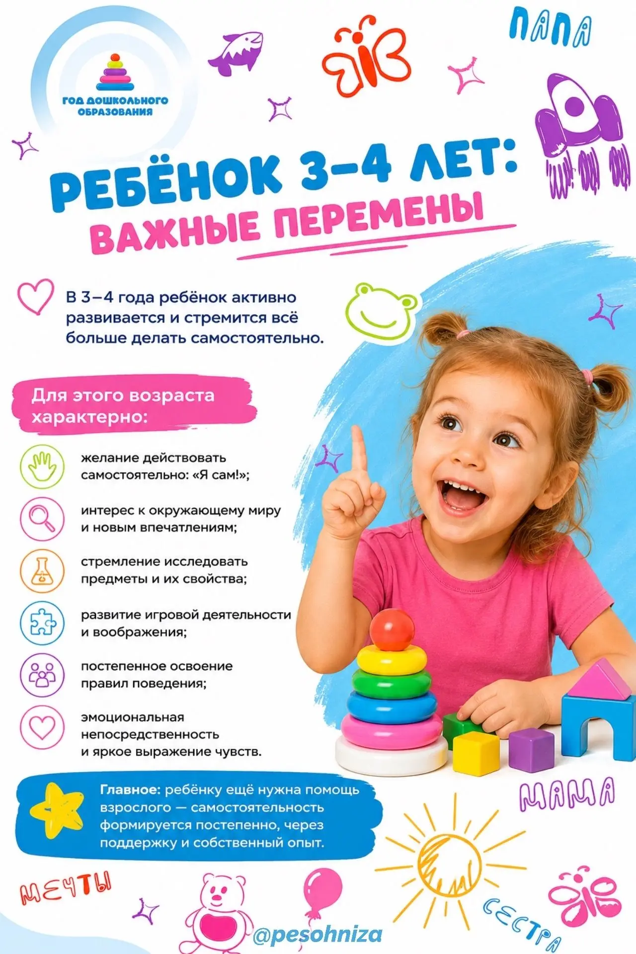 ВОЗРАСТНЫЕ ОСОБЕННОСТИ ДЕТЕЙ 3–4 ЛЕТ