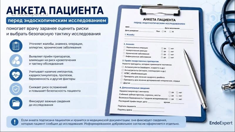 📢 Коллеги, друзья, пополнение раздела "Все для работы":
"Анкета пациента перед эндоскопическим иссл