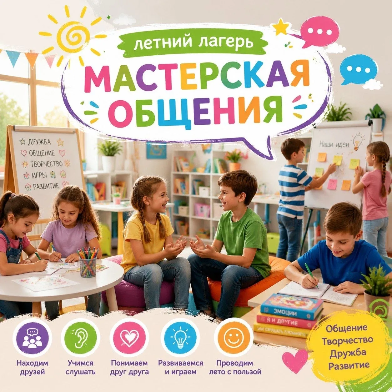 🔆 Летняя программа для детей с ОВЗ «Мастерская общения»