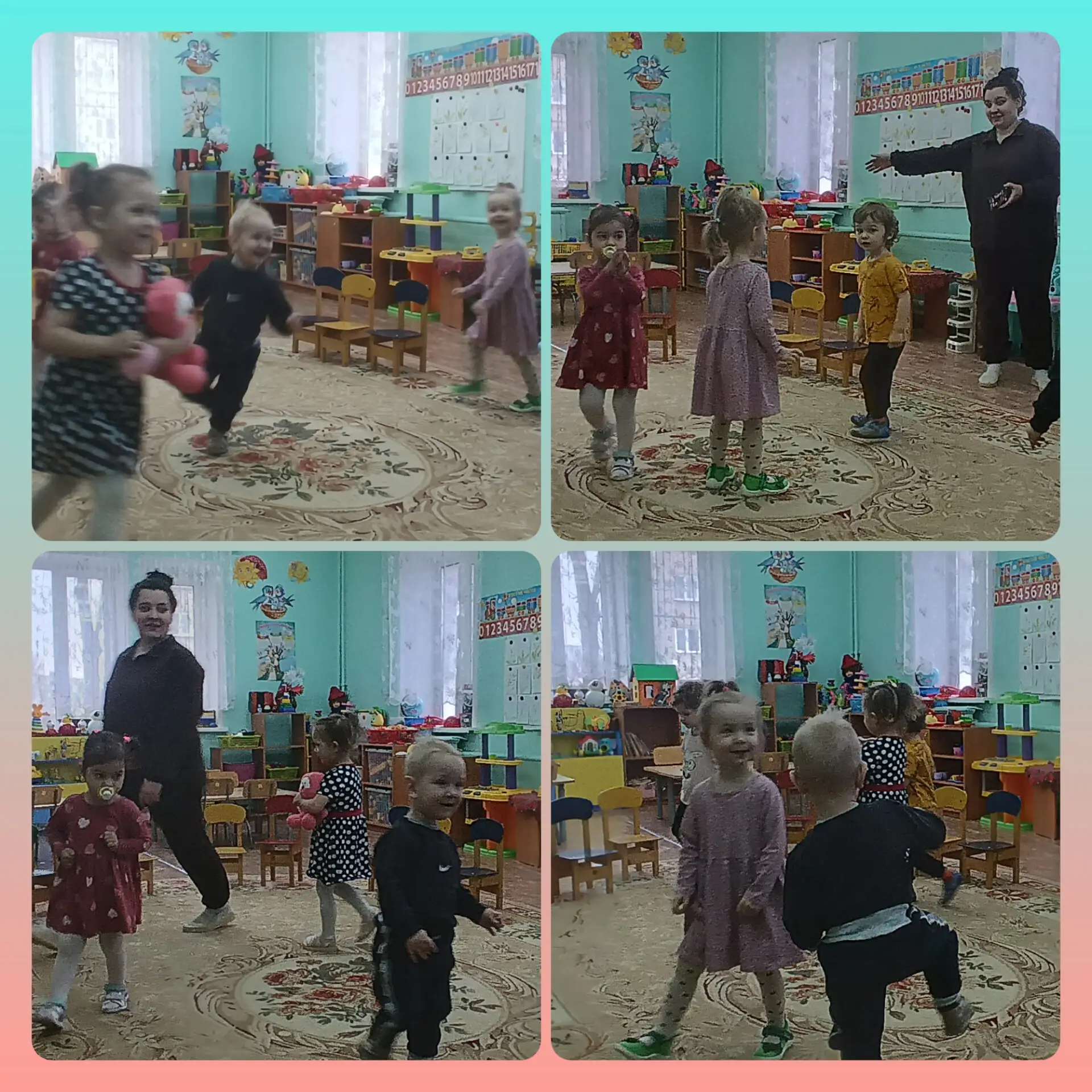 Зарядка в группе раннего возраста "Зайчата" - это очень увлекательно. Малыши уже ждут, ...