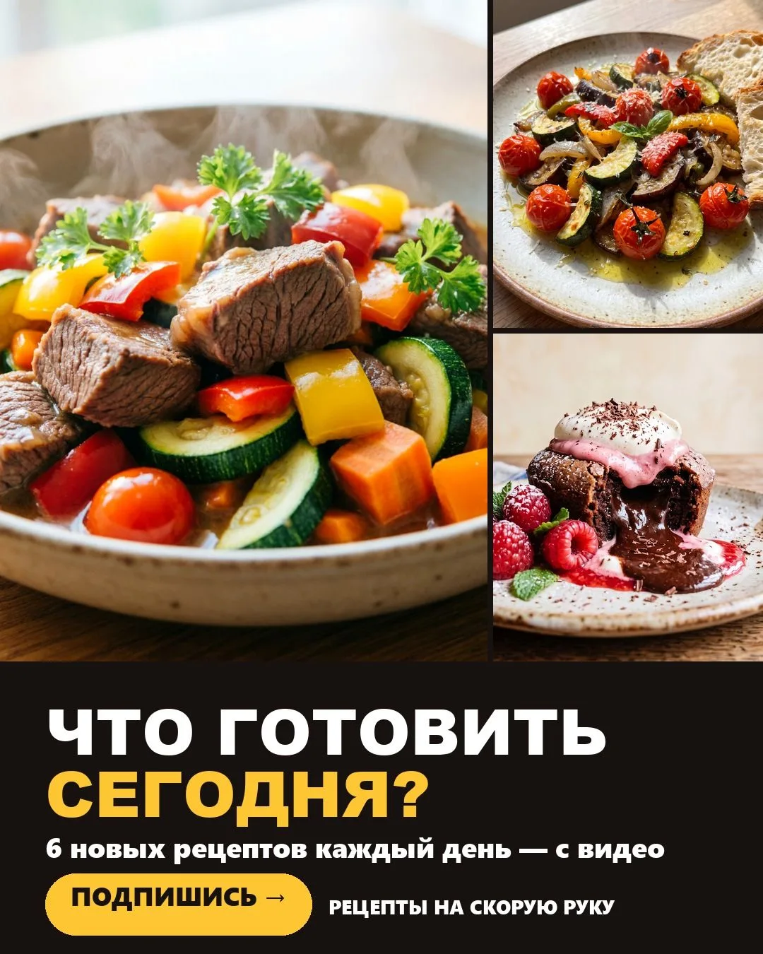 Придумывать, что готовить, надоедает быстрее, чем готовить.