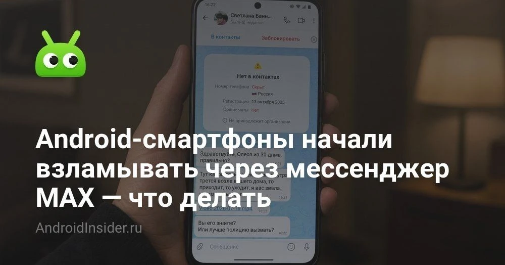 Новая схема мошенников в MAX: как одно сообщение превращает смартфон в проходной двор д...