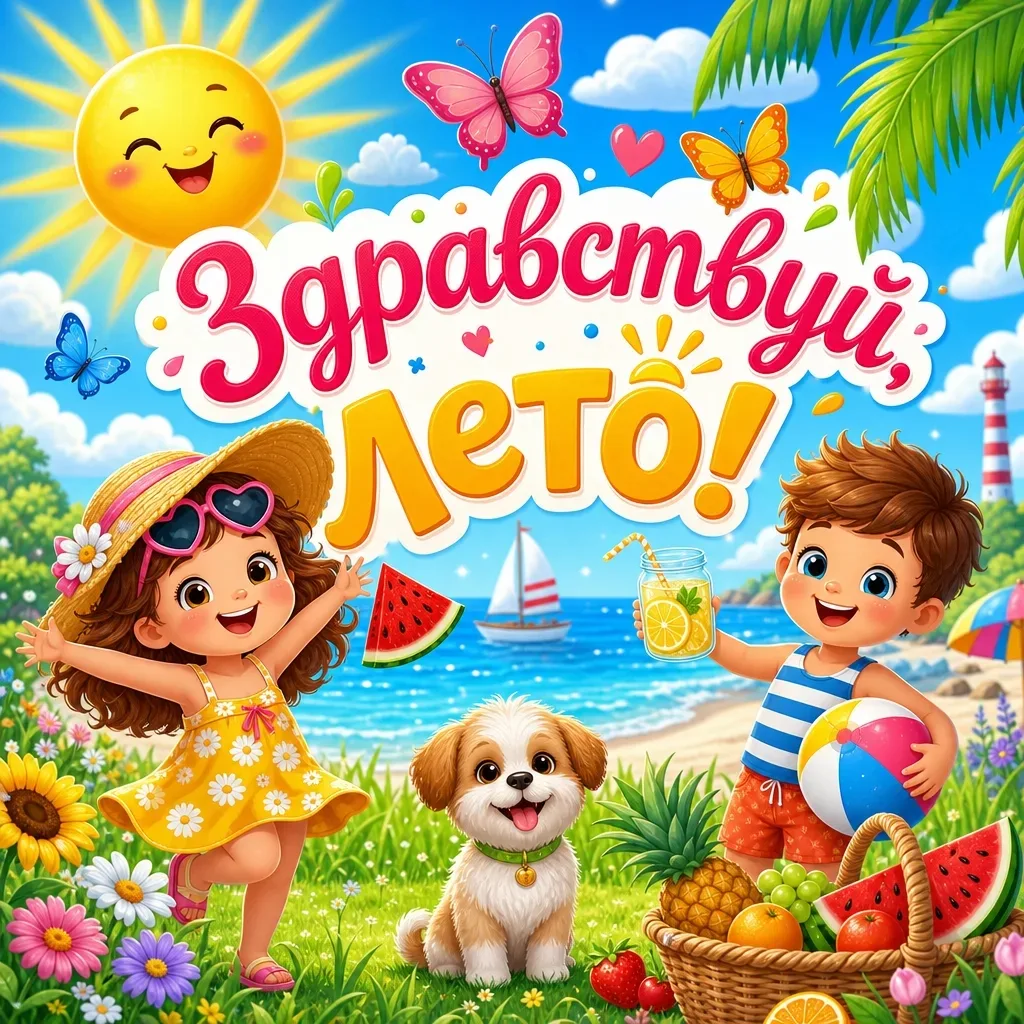 Здравствуй, летняя пора!
Ждут качели, ждут игра.
Бегай, прыгай, загорай —
Никогда не унывай! 🍭

#МБ