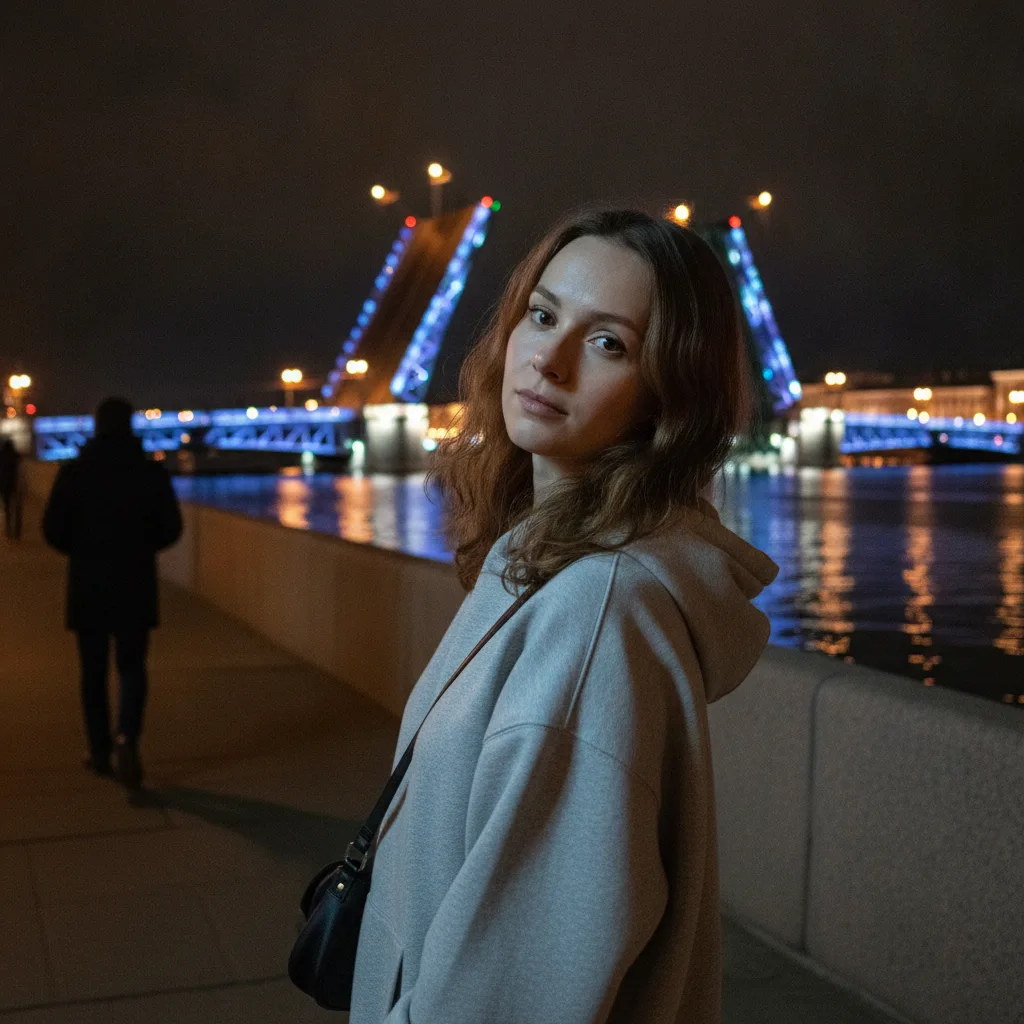 #промт_ночной_портрет_у_моста #портрет