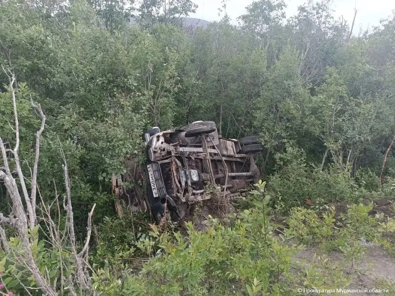 ⚡️Водителя и 13 пассажиров госпитализировали после съезда маршрутки в кювет в Кировске ...