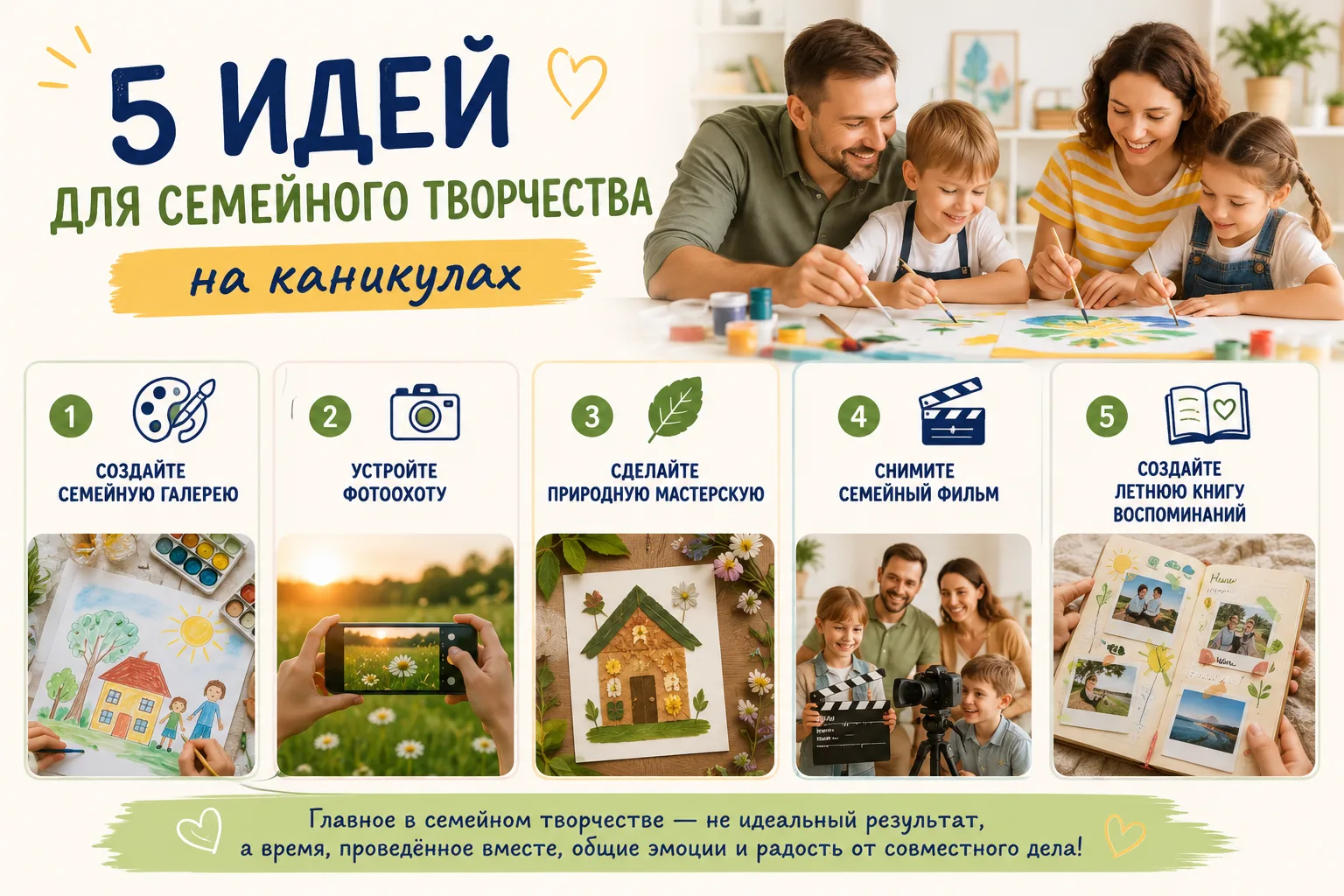 🎨 «Мне скучно!» — кажется, мы знаем, как превратить эту фразу в начало увлекательного семейного при