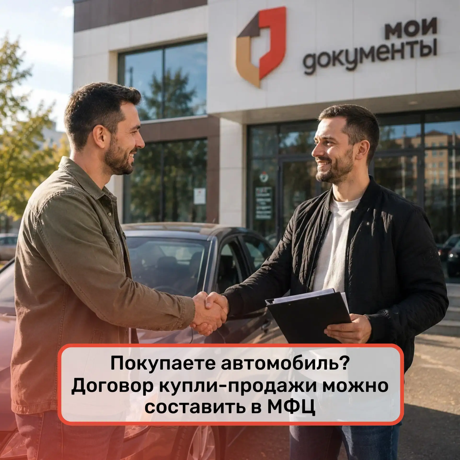 📄 Покупаете автомобиль? Договор купли-продажи можно составить в МФЦ