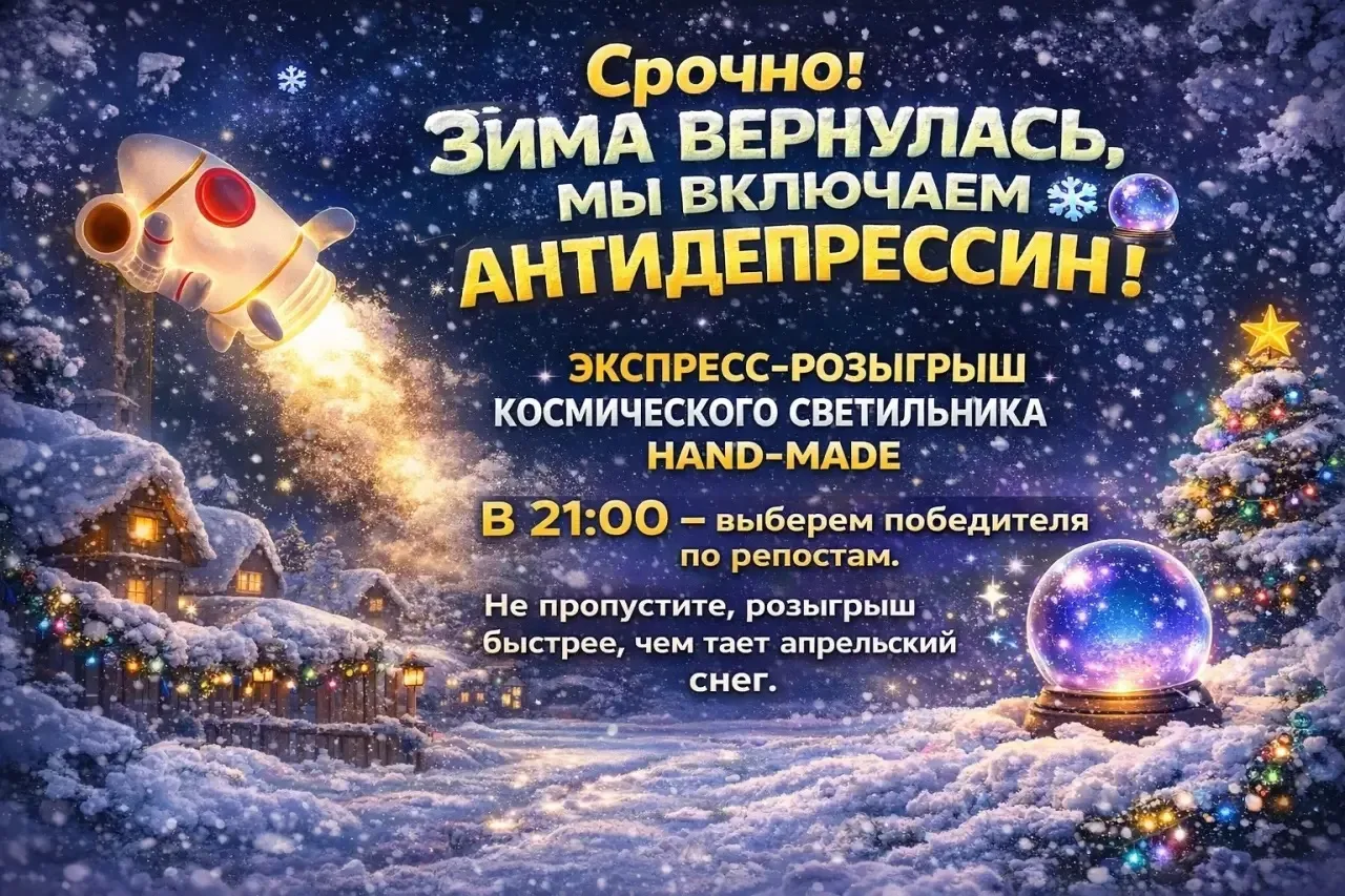 Зима вернулась, мы включаем «антидепрессин». 🌨🔮