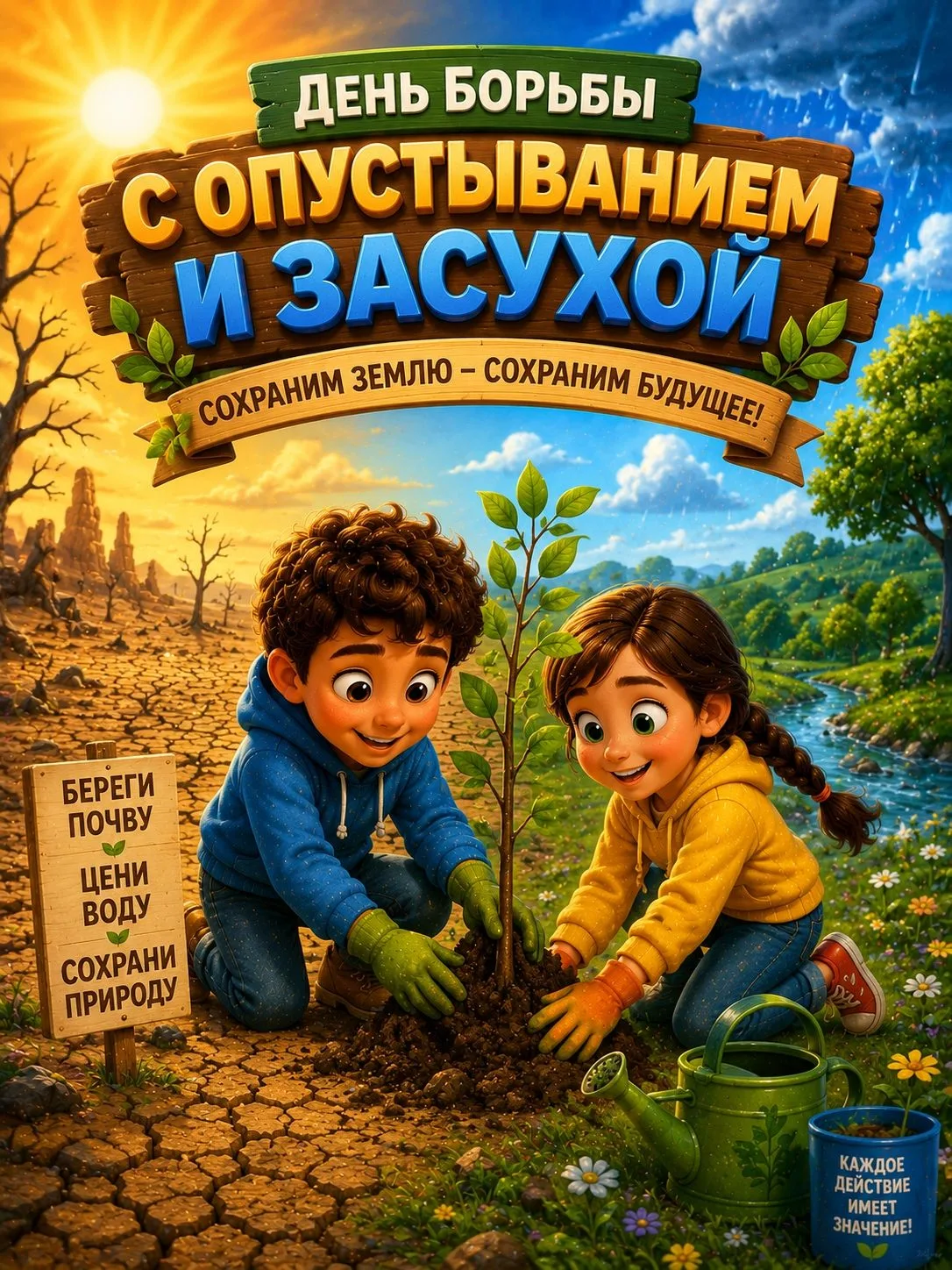 17 июня - всемирный день борьбы с опустыниванием и засухой
⁣
В одной известной песне "Учкудук"
Спасе