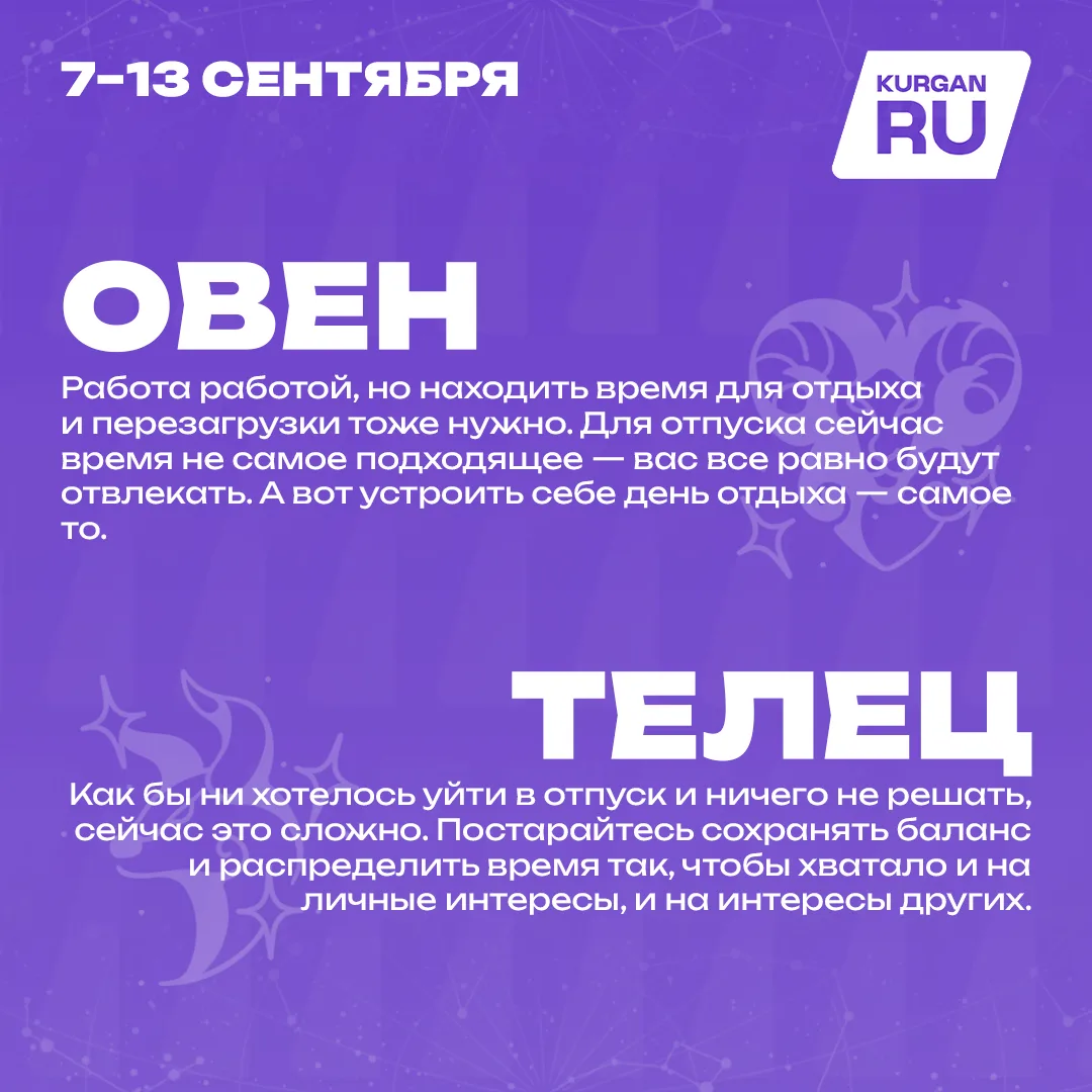 🔮 Что ждет курганцев на этой неделе?