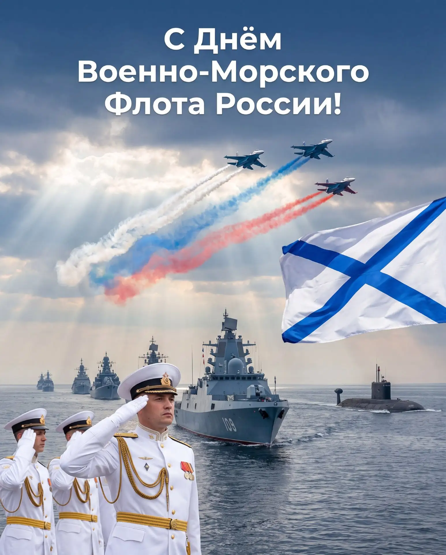 ⚓️ С Днём Военно-Морского Флота России! 🇷🇺

Поздравляем всех, кто связал свою жизнь с морем и служ