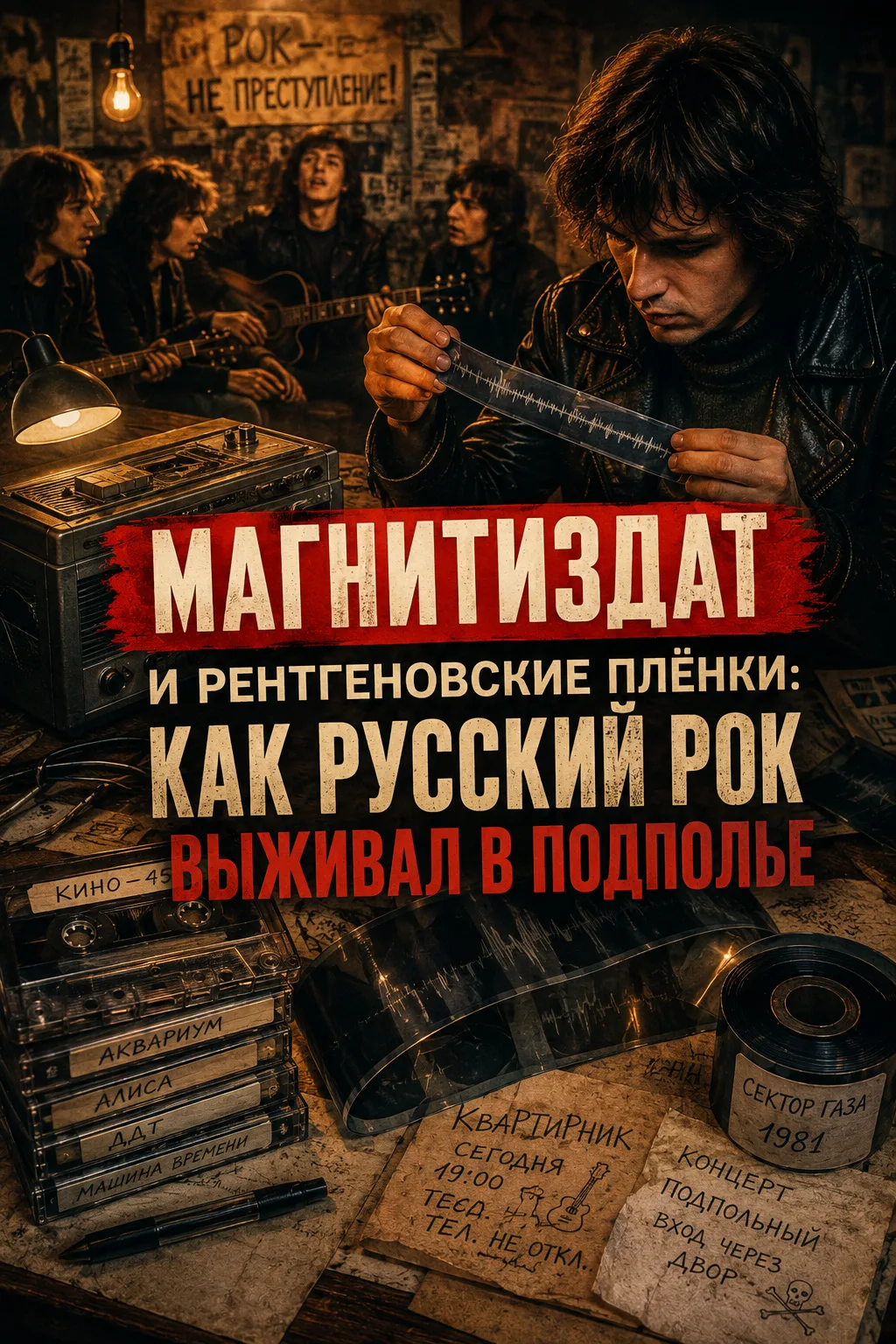 Магнитиздат и рентгеновские плёнки: как русский рок выживал в подполье

В 1970-е советский рок сущес
