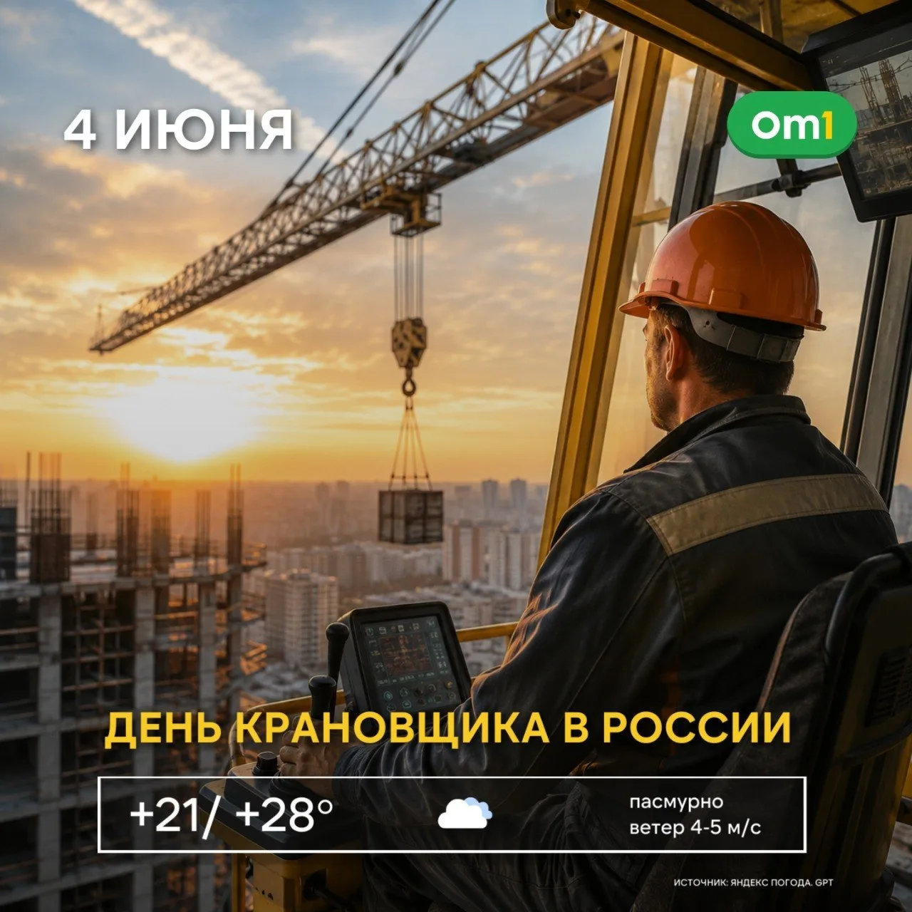 ☀️ Доброе утро, Омск!

Сегодня мы поздравляем всех крановщиков с их профессиональным днём! Ваш труд 
