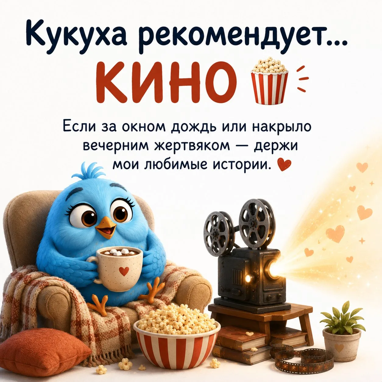 Кино ннннада? 🍿

Привет, солнышки!

Кукуха собрала для вас фильмы на субботний (или любой другой) в