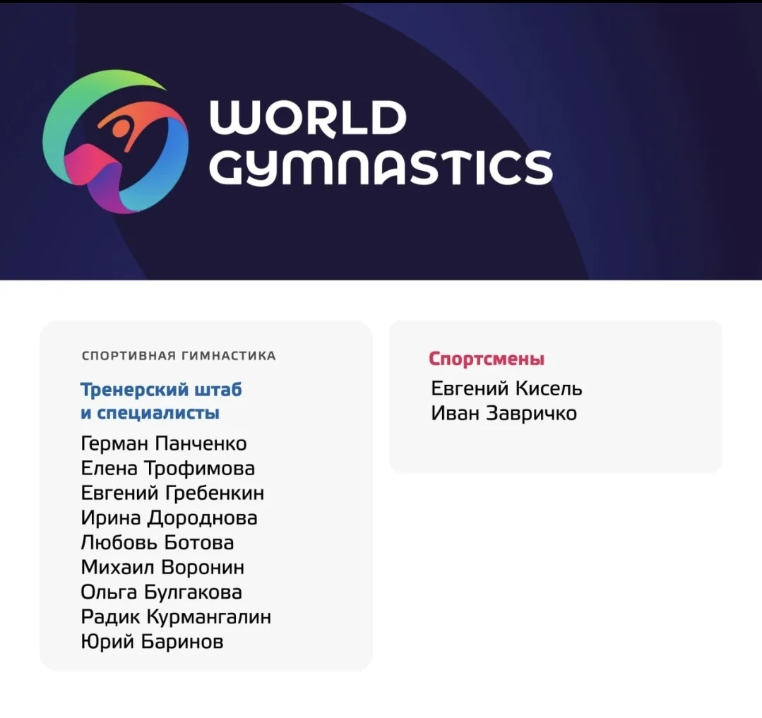 ⚡️🌍World Gymnastics дополнила список и теперь Дороднова Ирина Алексеевна получила возм...