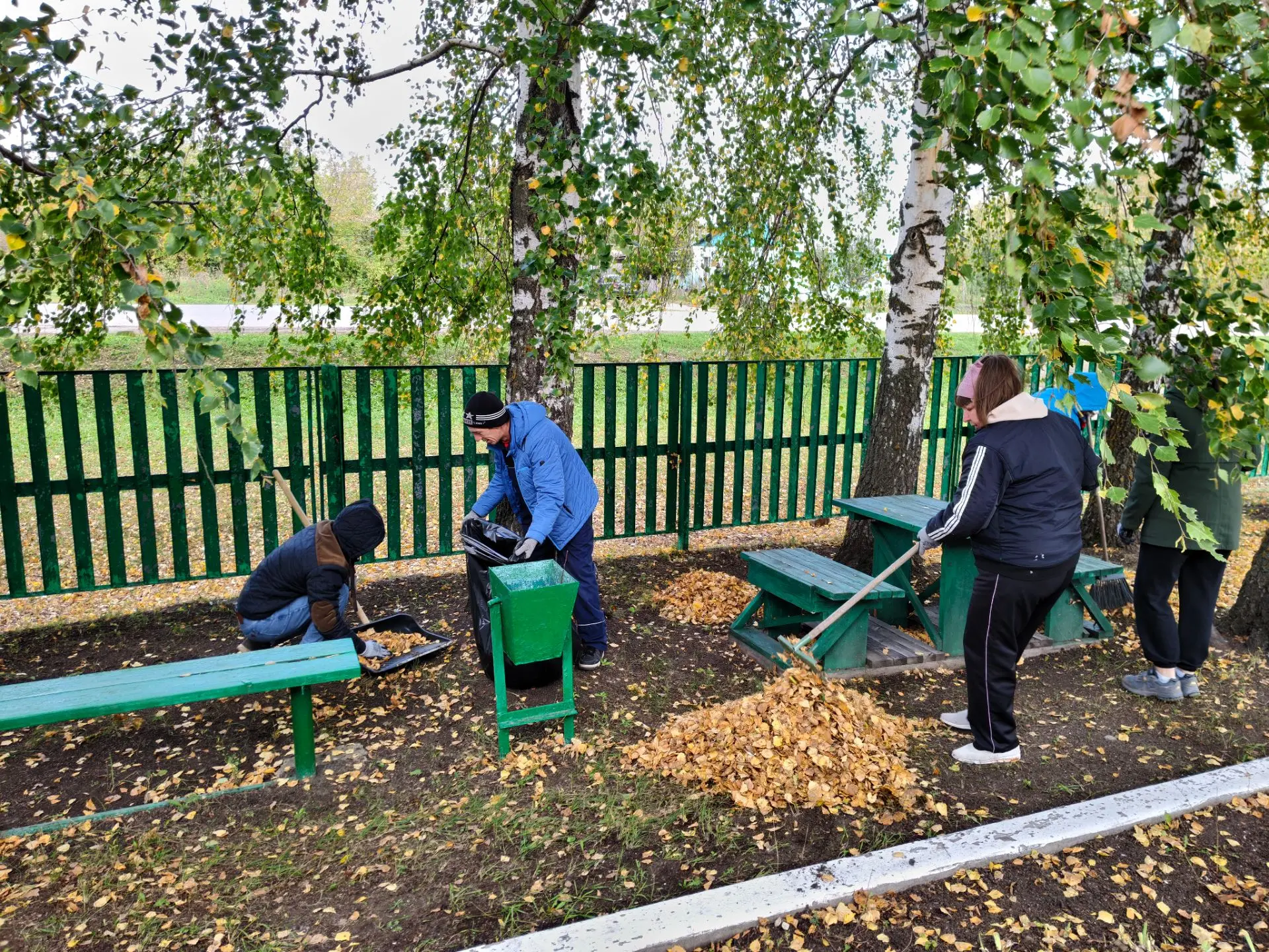 🍁Сотрудники КЦСОН Екатериновского района поддержали осенний месячник по благоустройств...
