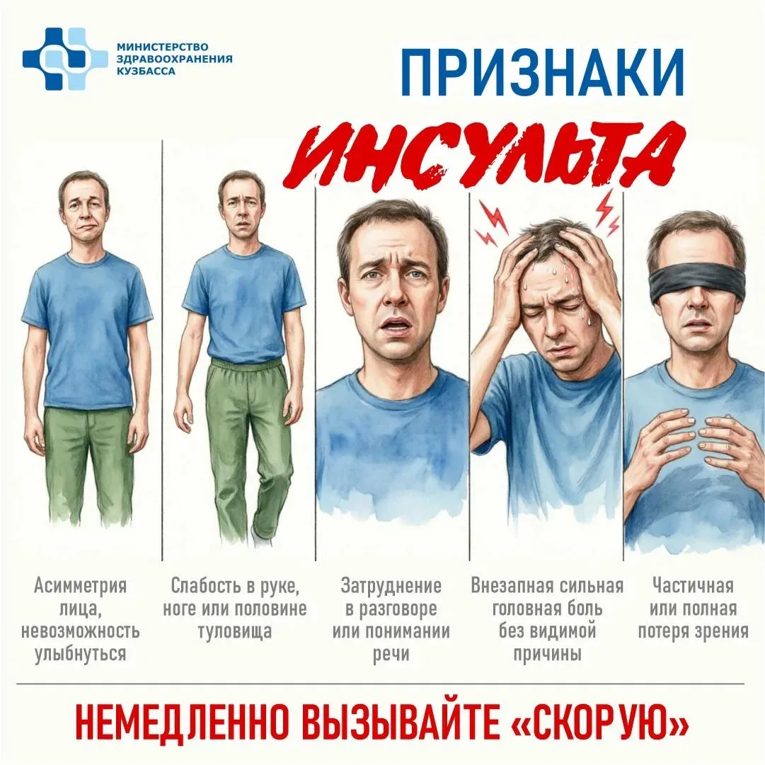 🧠 Признаки инсульта важно знать каждому!

🚨 Заметили их — срочно звоните в скорую. Каждая минута в