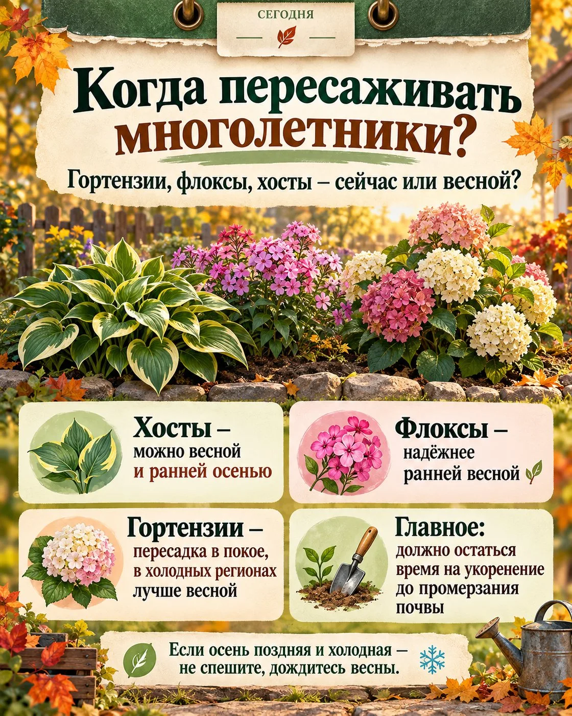 ПЕРЕСАЖИВАТЬ ЦВЕТЫ СЕЙЧАС ИЛИ ОСТАВИТЬ ДО ВЕСНЫ?