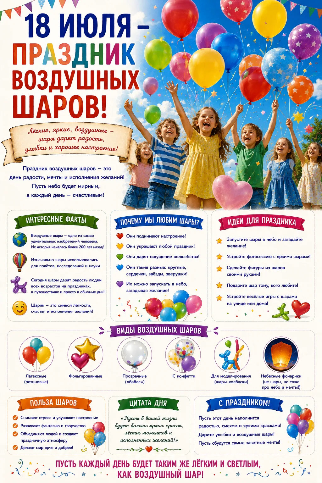 🎈Лёгкие, яркие, воздушные — шары дарят радость, улыбки и отличное настроение!

Говорят, если отпуст