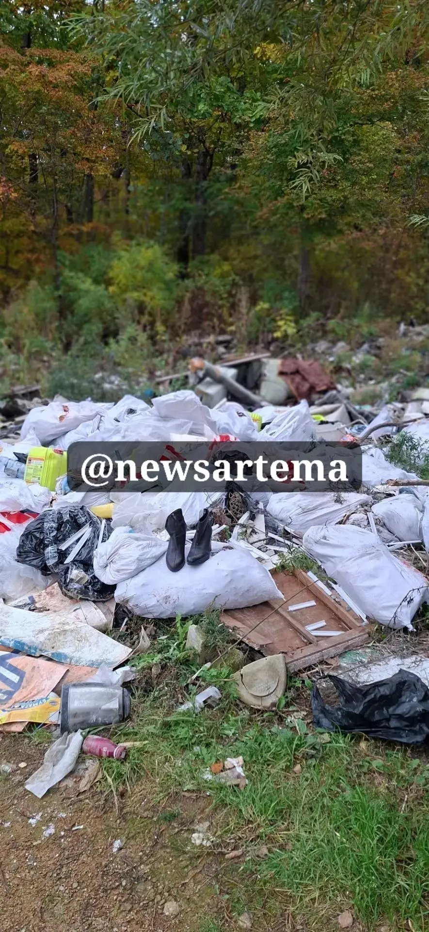 😡 Вместо разноцветных клёнов - свалка мусора и хлама