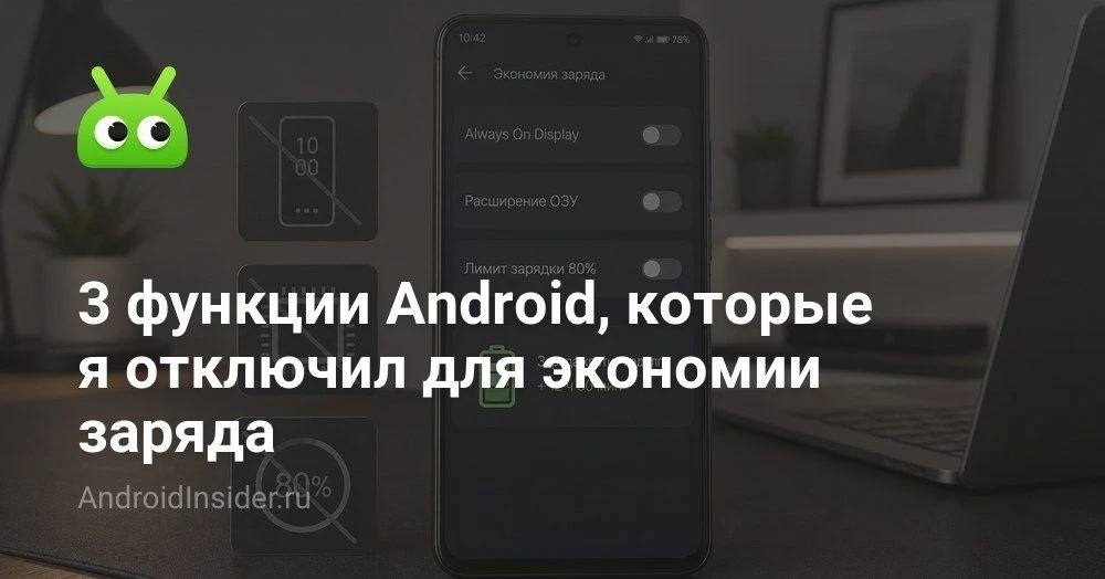 Какие функции Android незаметно тратят заряд и мешают нам пользоваться смартфоном весь ...