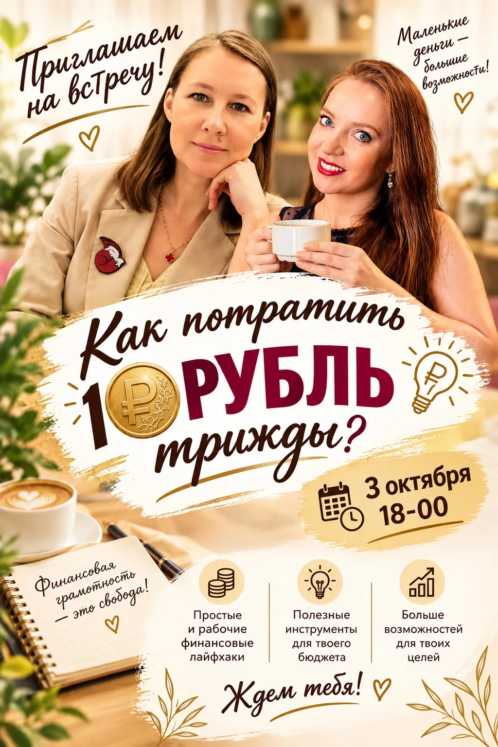 Завтра в 18-00 будем говорить о деньгах.