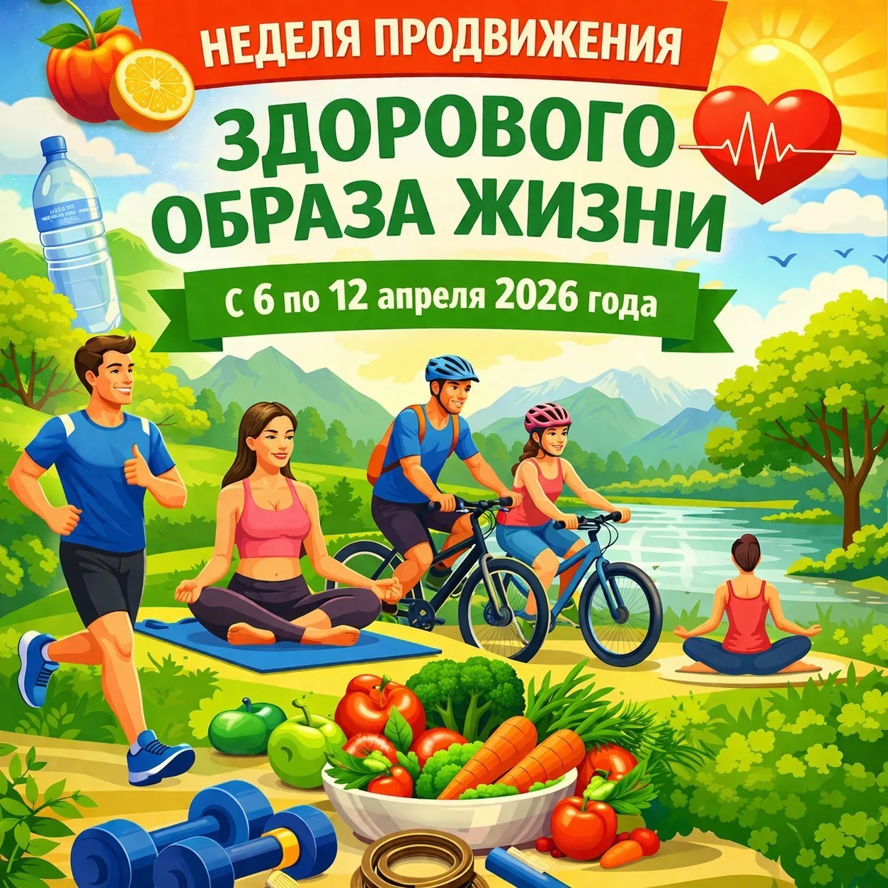 🔥 С 6 по 12 апреля 2026 года — Неделя продвижения здорового образа жизни! 📅