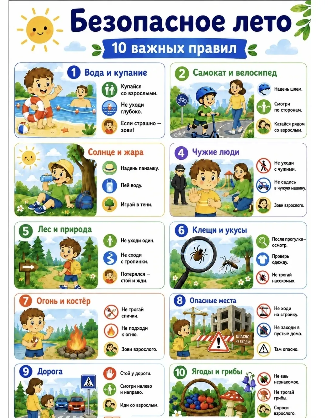 ☀️ Летние каникулы — это свобода, яркие впечатления и долгожданный отдых. Чтобы радость не омрачалас