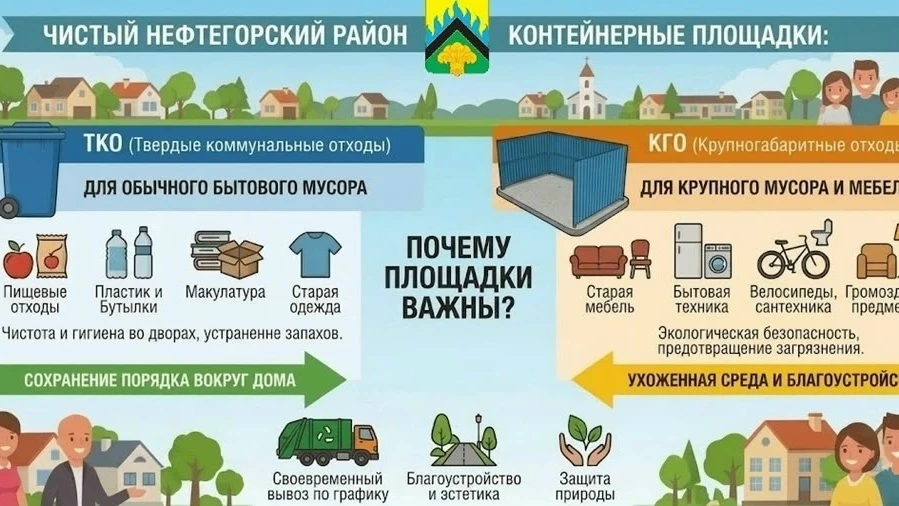 🗑️ Чистота в Нефтегорском районе: Разбираемся, зачем нужны контейнерные площадки для Т...