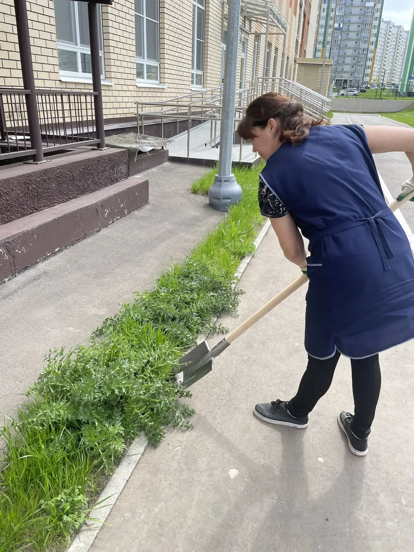 🌿 Чистый двор — наша общая забота!  Приближается конец учебного года, и лицеисты с особым вниманием 