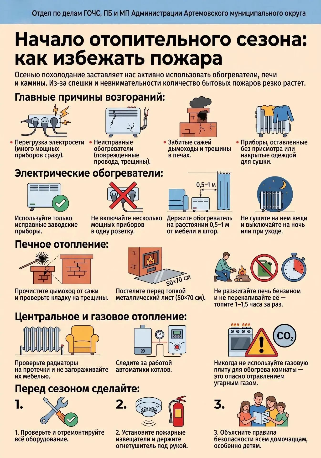 Начало отопительного сезона: как избежать пожара