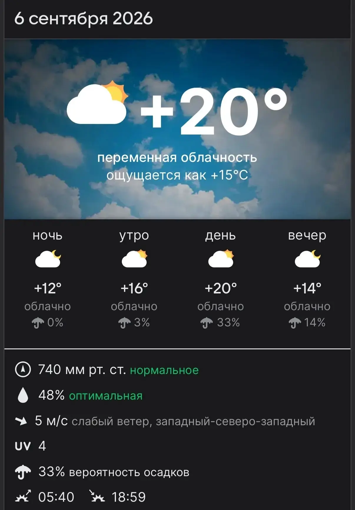 А у нас погодка будет вот такой: