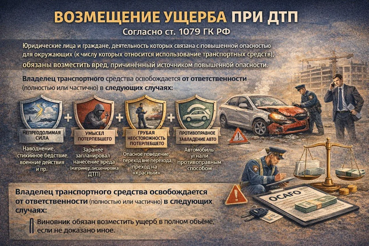 🔹Возмещение ущерба при ДТП
