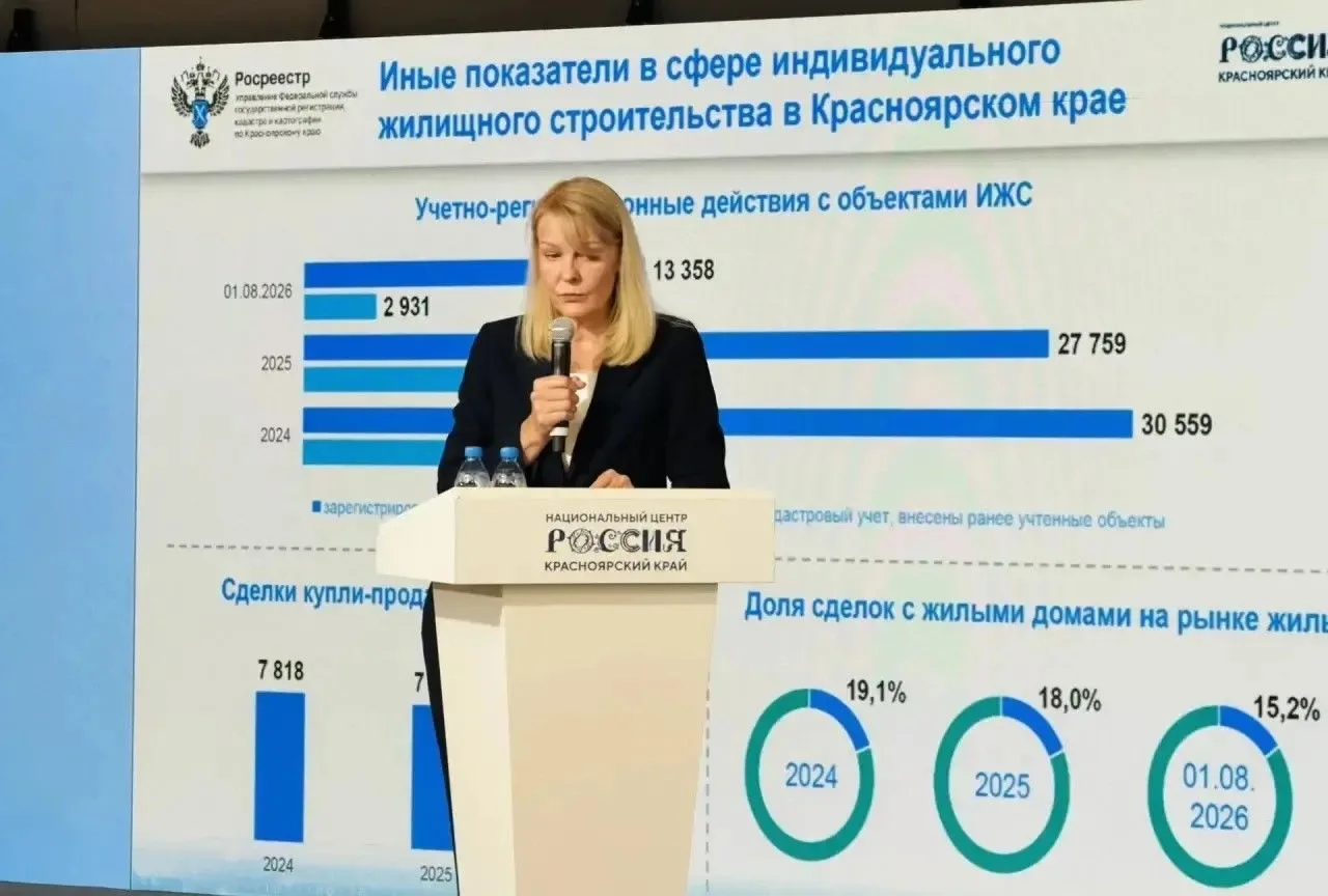 Заместитель руководителя Управления Росреестра по Красноярскому краю Наталия Зайцева пр...