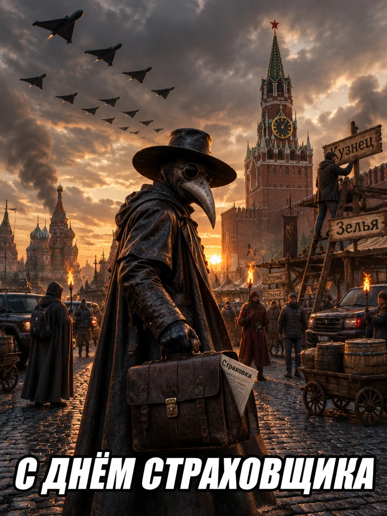 Поздравление +мем + типографика
