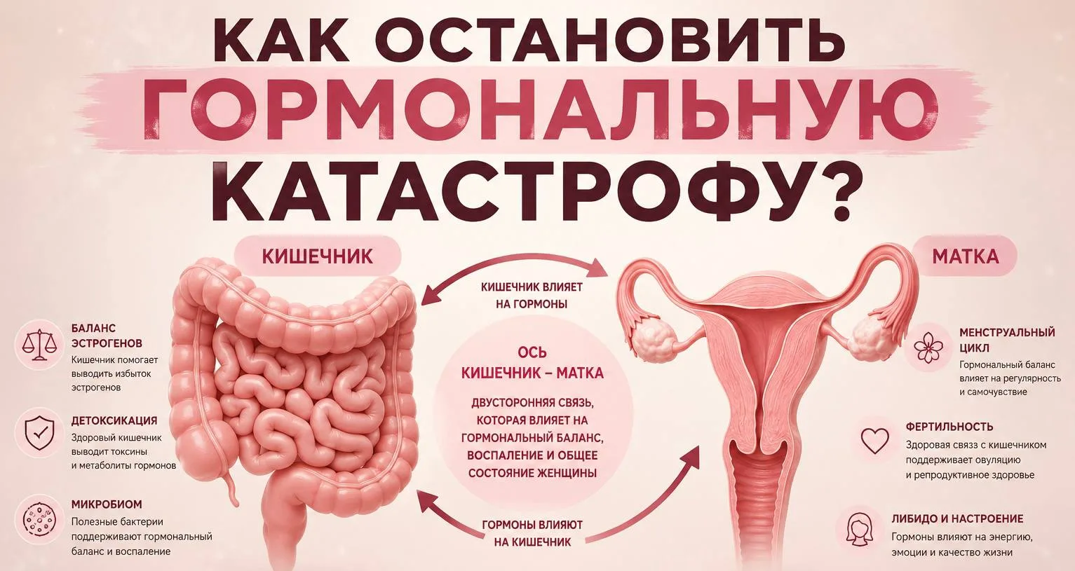 Как остановить женскую  гормональную катастрофу?    Миомы, полипы, эндометриоз, изматывающий ПМС и д