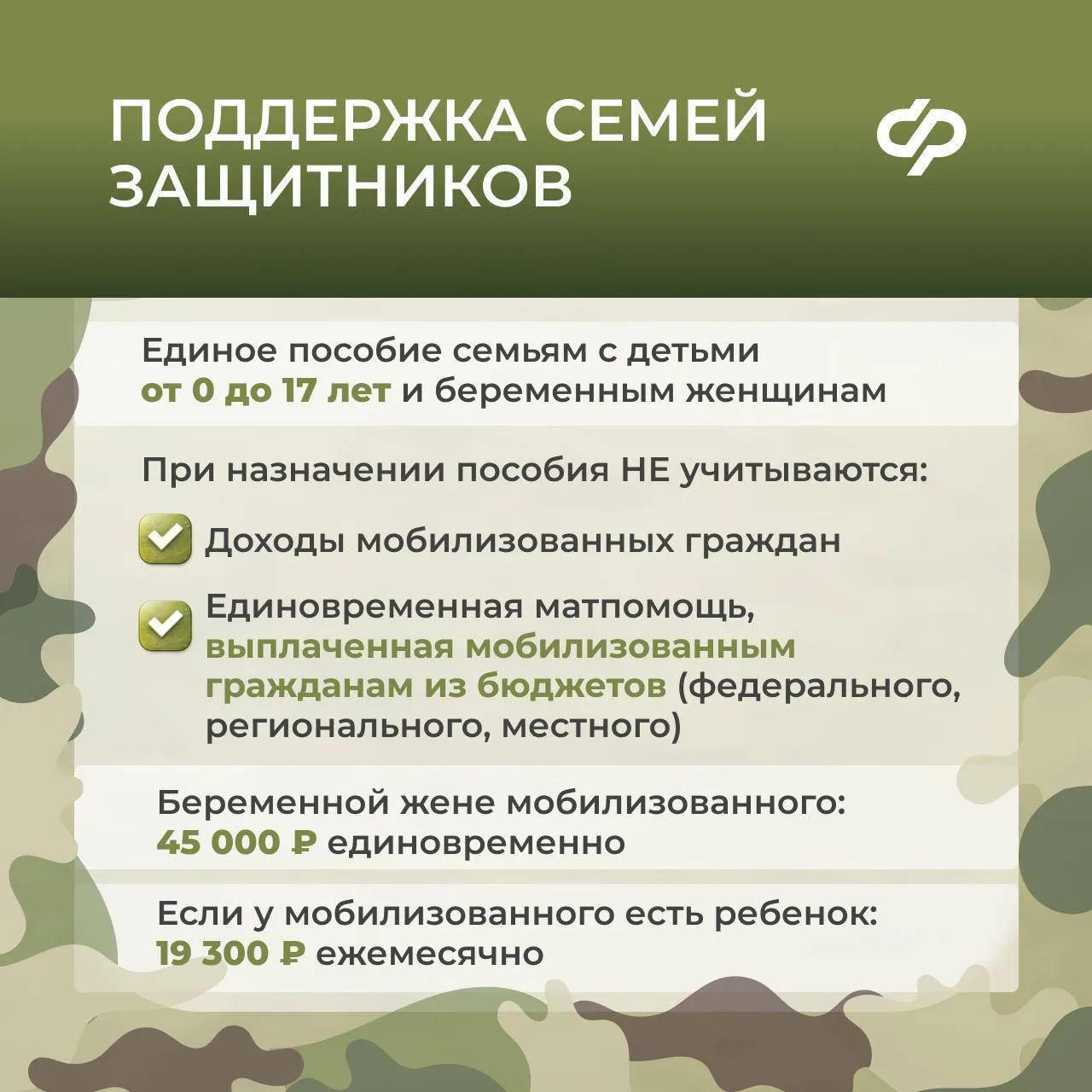 ❗️ Меры поддержки участникам СВО   Отделение СФР по Амурскрй области предоставляет 28 мер социальной