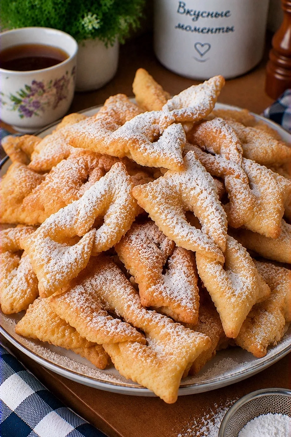 🍩 Хворост на кефире - мягкий внутри, румяный снаружи