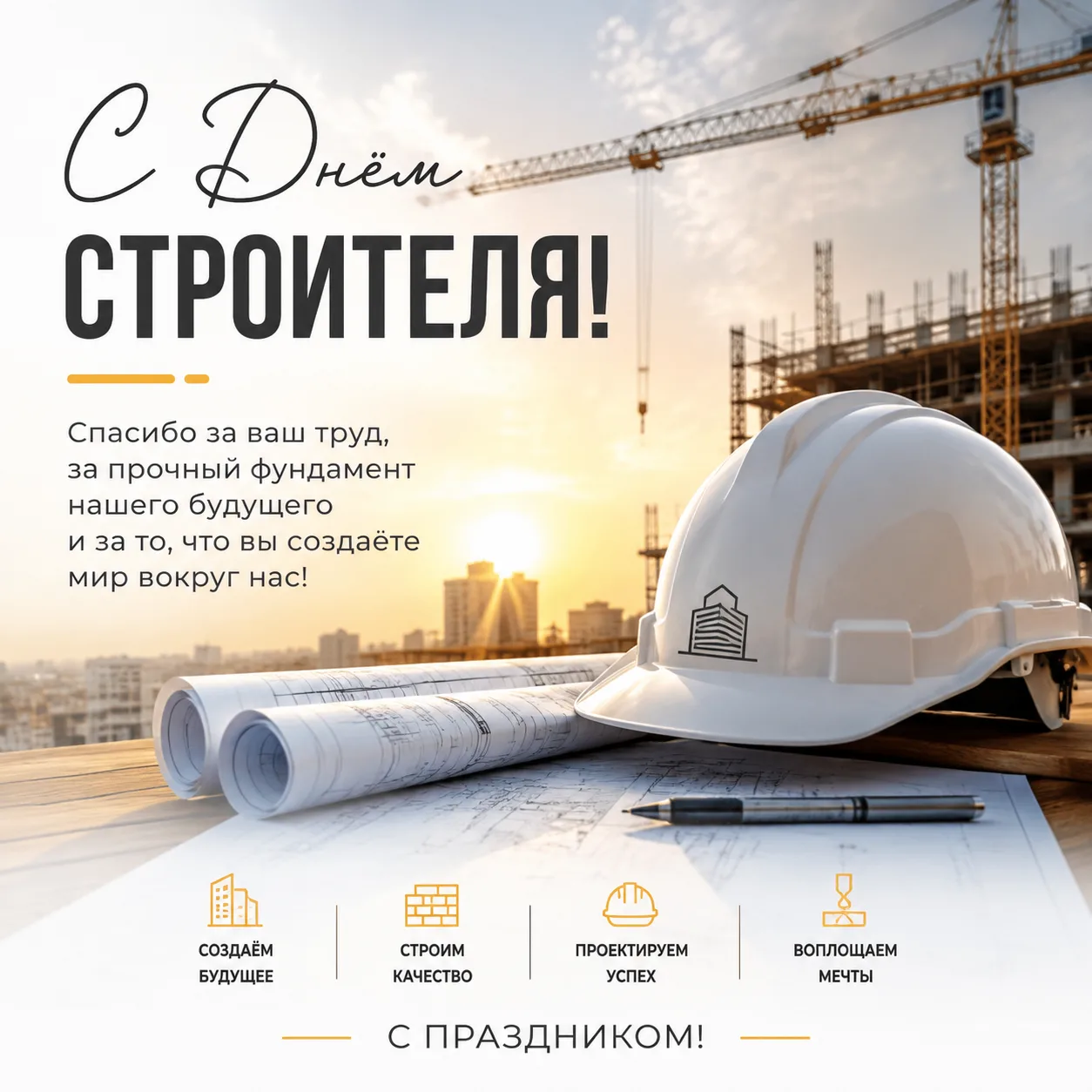 Уважаемые работники и ветераны строительной отрасли Русско-Полянского района!