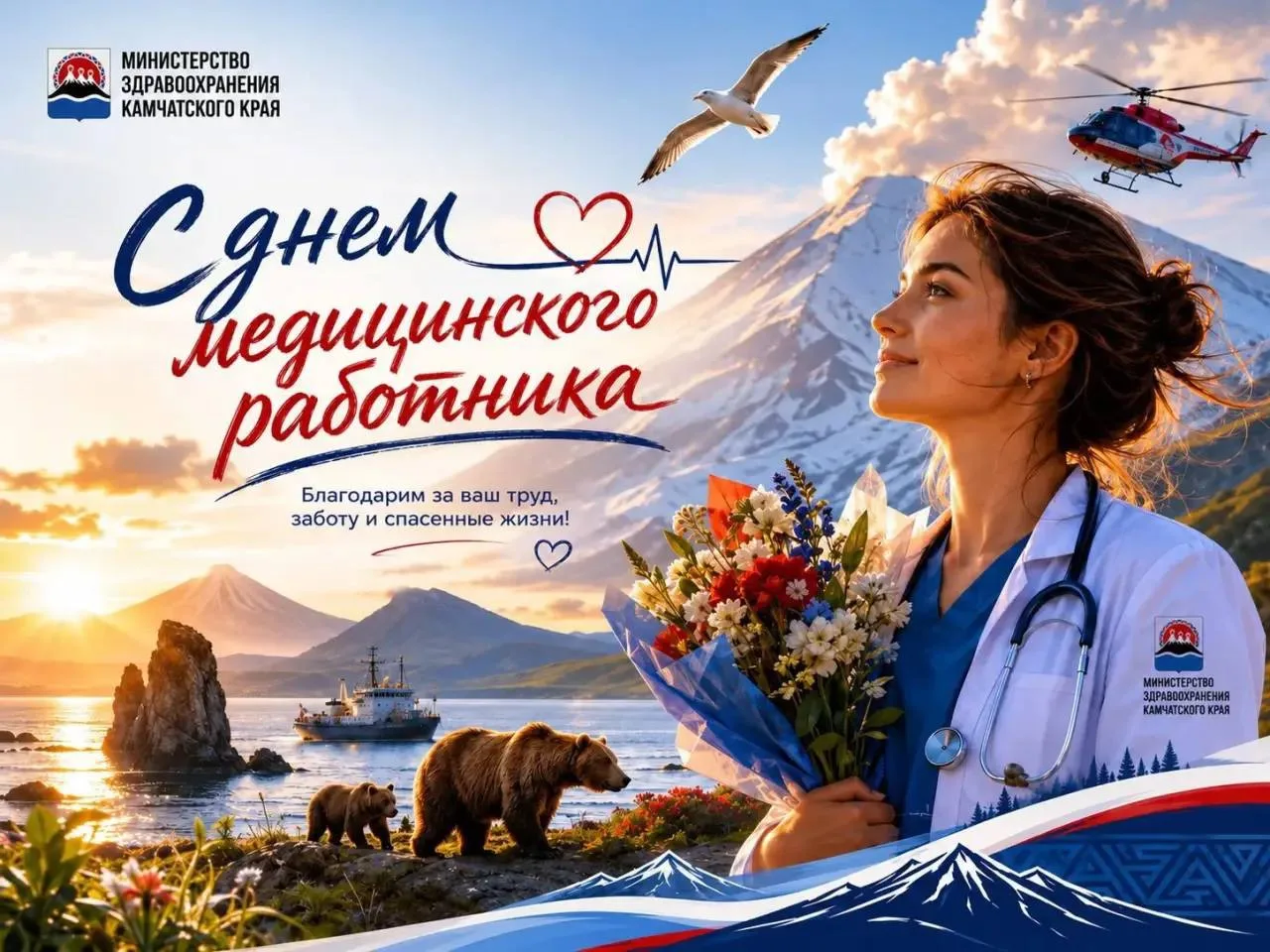 Дорогие коллеги!

Поздравляем вас с Днем медицинского работника!

Ваша работа на Камчатке - это не п