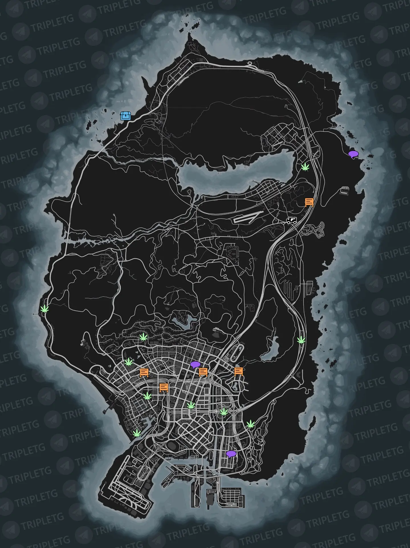 Локации в GTA Online / 16.06.26 (вторник)

- Оружейный фургон
- Уличные дилеры
- Сундук с $25,000
- 