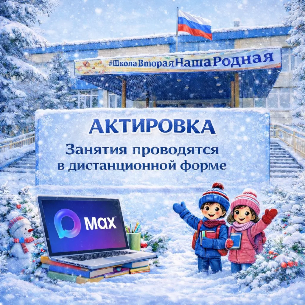 02.02.2026 занятия 1-й смены с 1 по 11 класс отменяются. На момент объявления: температура -43.2°, в