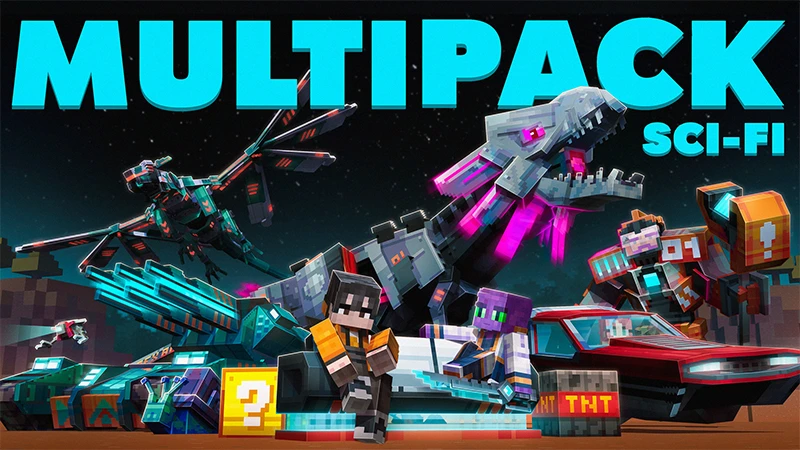 DLC "MULTIPACK SCI-FI"
Надоело, что в одном мире нельзя играть с любимым контентом из Minecraft? Пре