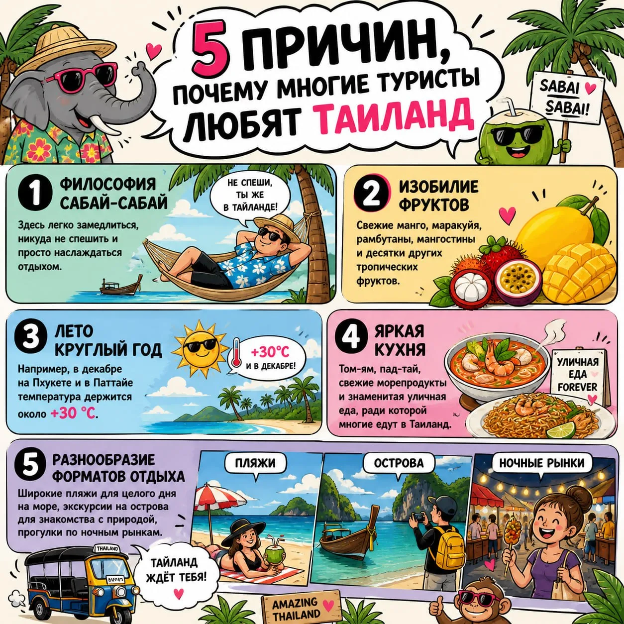 5 причин, почему многие туристы любят Таиланд